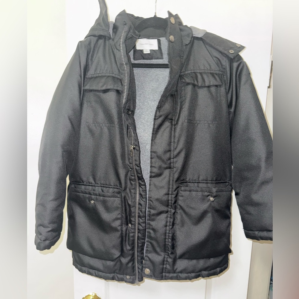 Calvin Klein Jeans Men's Black Hooded Field Jacket